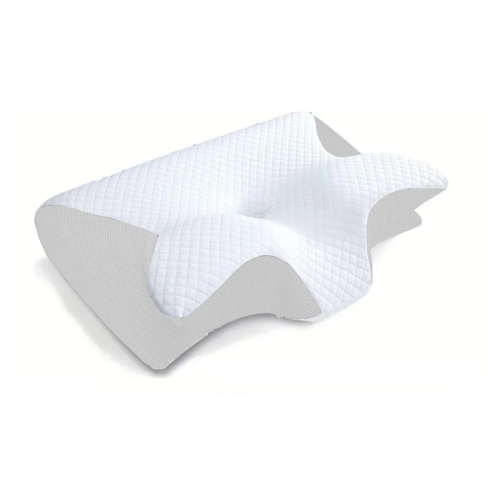 The "Life Desire" Ergonomic Memory Foam Cervical Pillow - Dual Function Orthopedic Contour Support for Neck Pain Relief