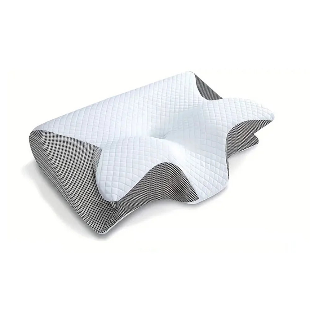 The "Life Desire" Ergonomic Memory Foam Cervical Pillow - Dual Function Orthopedic Contour Support for Neck Pain Relief